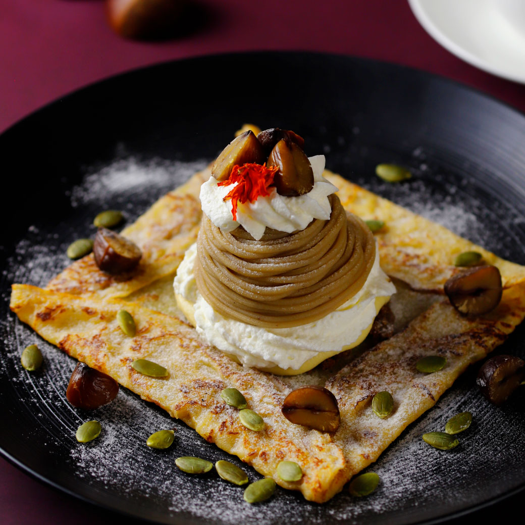 和栗のモンブランクレープ